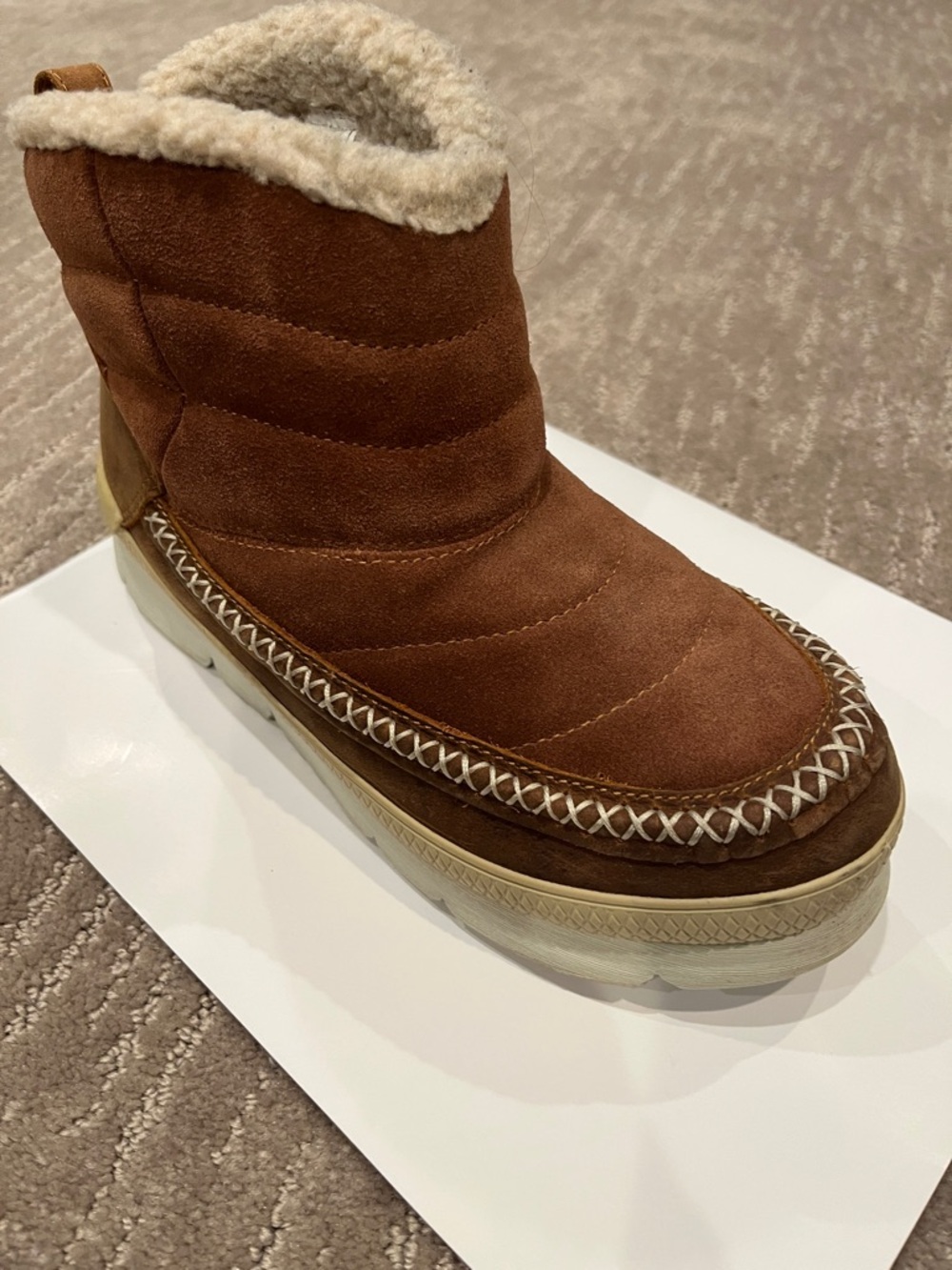 Manitobah cozy Brown Sherpa-Lined Women's Ankle Boot